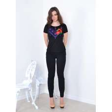 Embroidered t-shirt "Petrykivka Ornament" white
